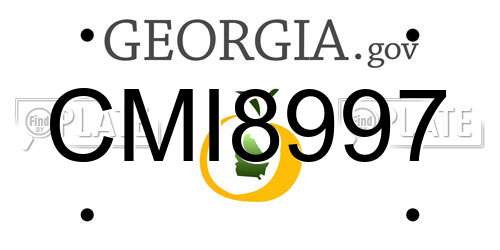 CMI8997 Georgia License Plate