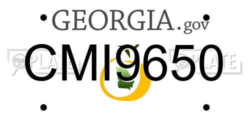 CMI9650 Georgia License Plate