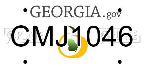 CMJ1046 Georgia License Plate