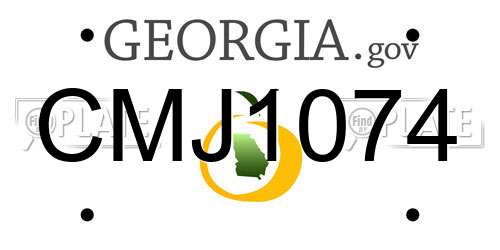 CMJ1074 Georgia License Plate