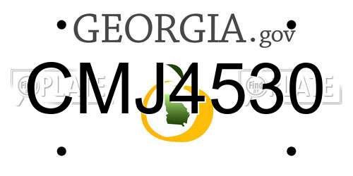 CMJ4530 Georgia License Plate