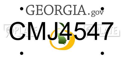 CMJ4547 Georgia License Plate