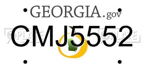 CMJ5552 Georgia License Plate