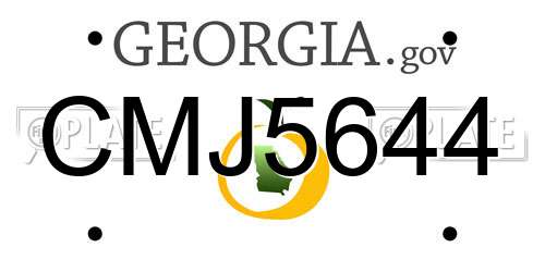 CMJ5644 Georgia License Plate