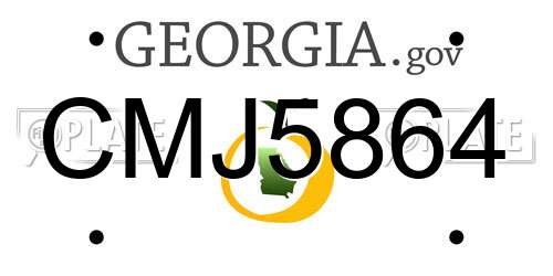 CMJ5864 Georgia License Plate