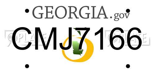 CMJ7166 Georgia License Plate