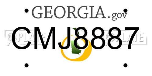 CMJ8887 Georgia License Plate