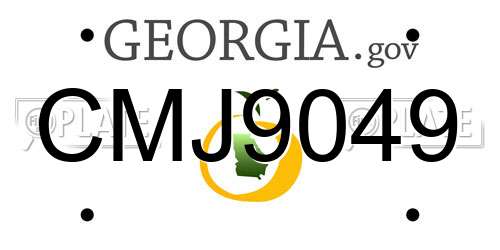 CMJ9049 Georgia License Plate