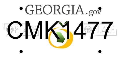 CMK1477 Georgia License Plate