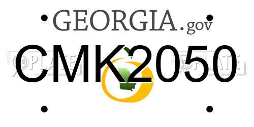 CMK2050 Georgia License Plate