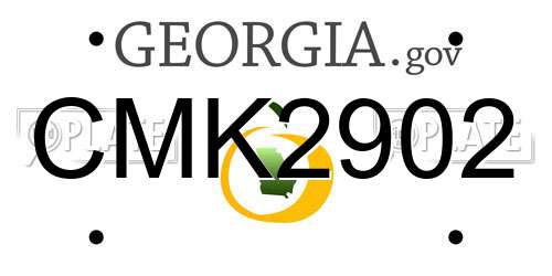 CMK2902 Georgia License Plate