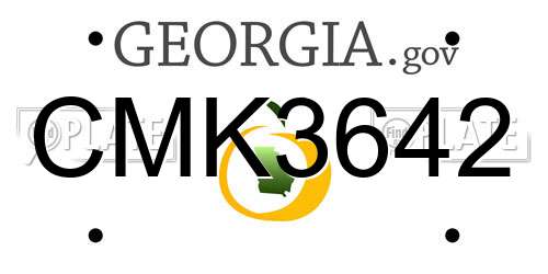 CMK3642 Georgia License Plate