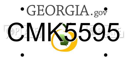 CMK5595 Georgia License Plate