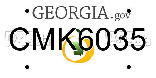 CMK6035 Georgia License Plate