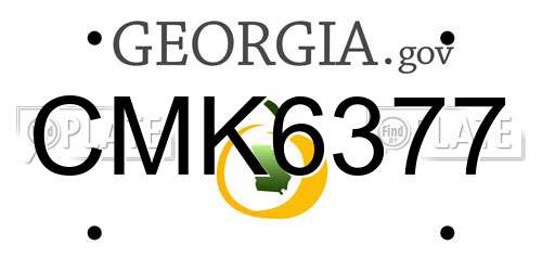 CMK6377 Georgia License Plate