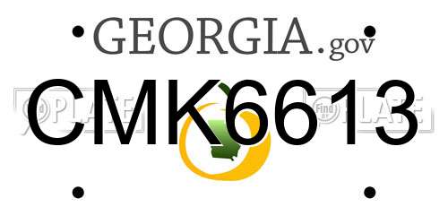 CMK6613 Georgia License Plate