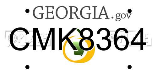 CMK8364 Georgia License Plate
