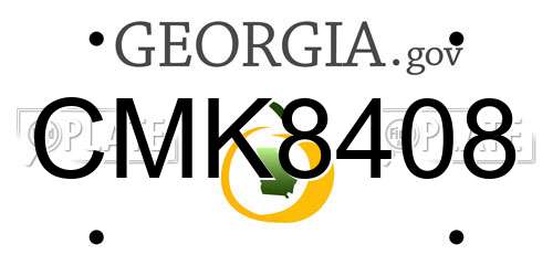 CMK8408 Georgia License Plate