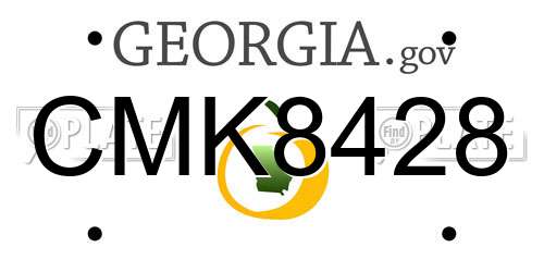 CMK8428 Georgia License Plate