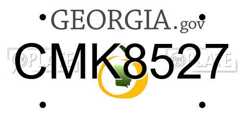 CMK8527 Georgia License Plate