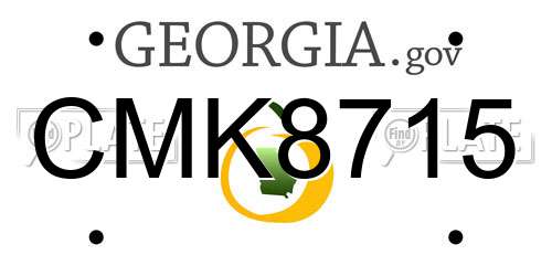 CMK8715 Georgia License Plate