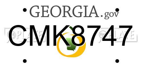 CMK8747 Georgia License Plate