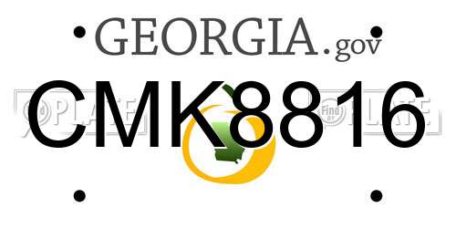 CMK8816 Georgia License Plate