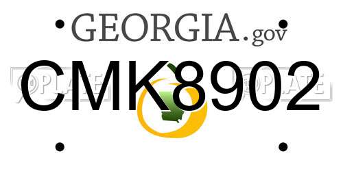 CMK8902 Georgia License Plate