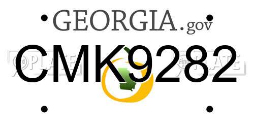 CMK9282 Georgia License Plate
