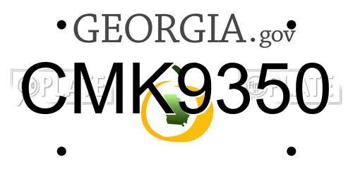 CMK9350 Georgia License Plate