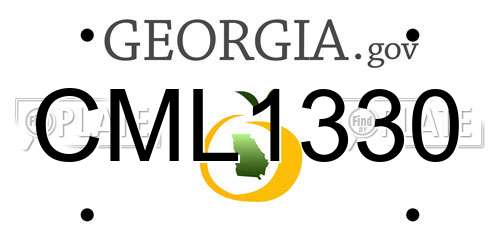 CML1330 Georgia License Plate