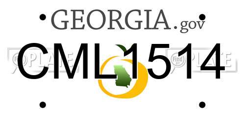 CML1514 Georgia License Plate