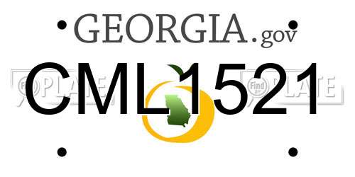 CML1521 Georgia License Plate