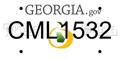 CML1532 Georgia License Plate
