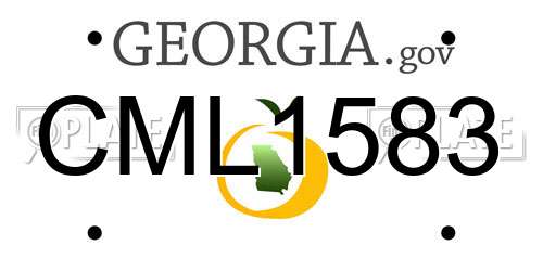 CML1583 Georgia License Plate