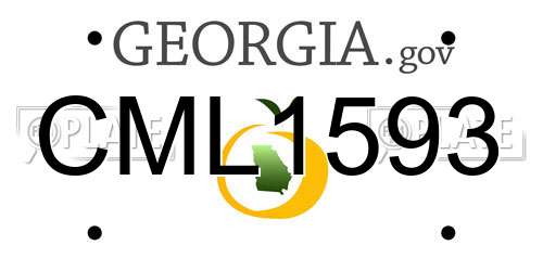 CML1593 Georgia License Plate