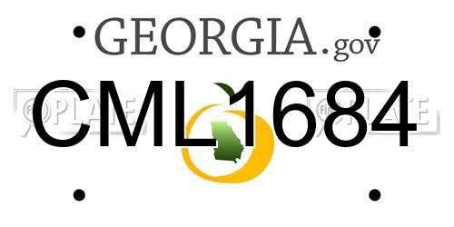 CML1684 Georgia License Plate