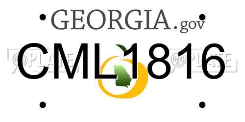 CML1816 Georgia License Plate