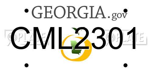 CML2301 Georgia License Plate