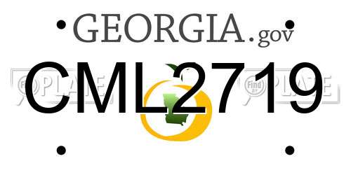CML2719 Georgia License Plate
