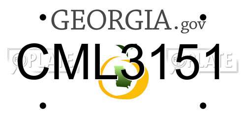 CML3151 Georgia License Plate