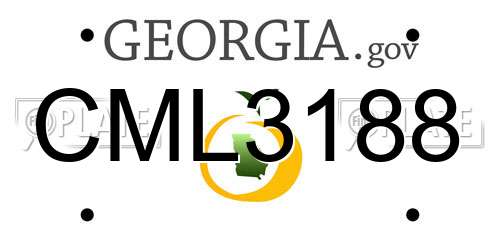 CML3188 Georgia License Plate