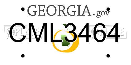 CML3464 Georgia License Plate