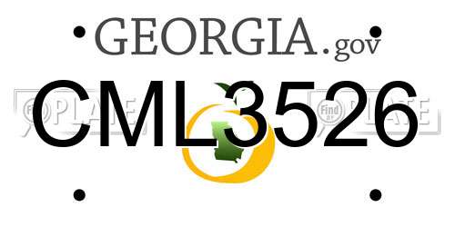 CML3526 Georgia License Plate