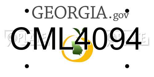 CML4094 Georgia License Plate