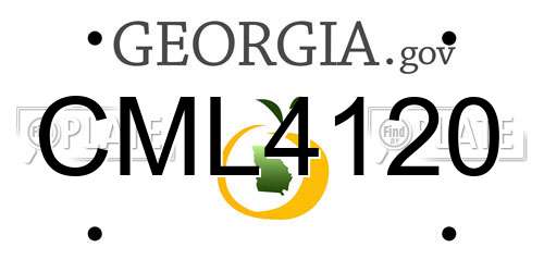 CML4120 Georgia License Plate