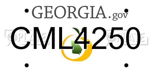 CML4250 Georgia License Plate