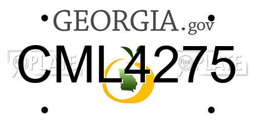 CML4275 Georgia License Plate