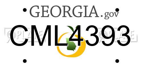 CML4393 Georgia License Plate
