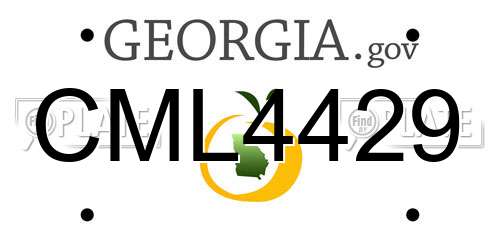 CML4429 Georgia License Plate